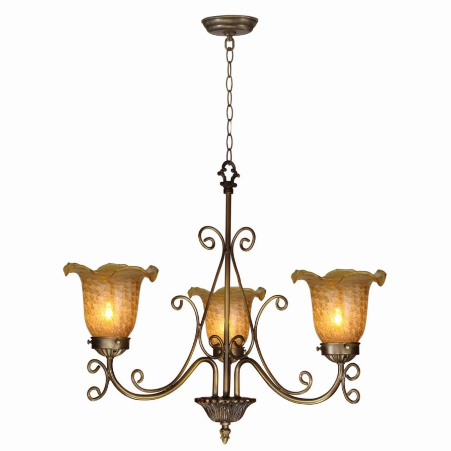 Chandeliers * | Discount Bowl Springdale Lighting Luster Gold Chandelier