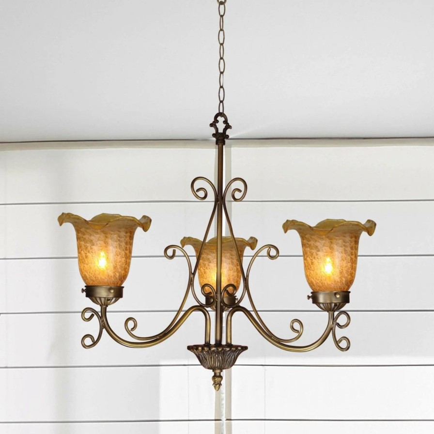 Chandeliers * | Discount Bowl Springdale Lighting Luster Gold Chandelier