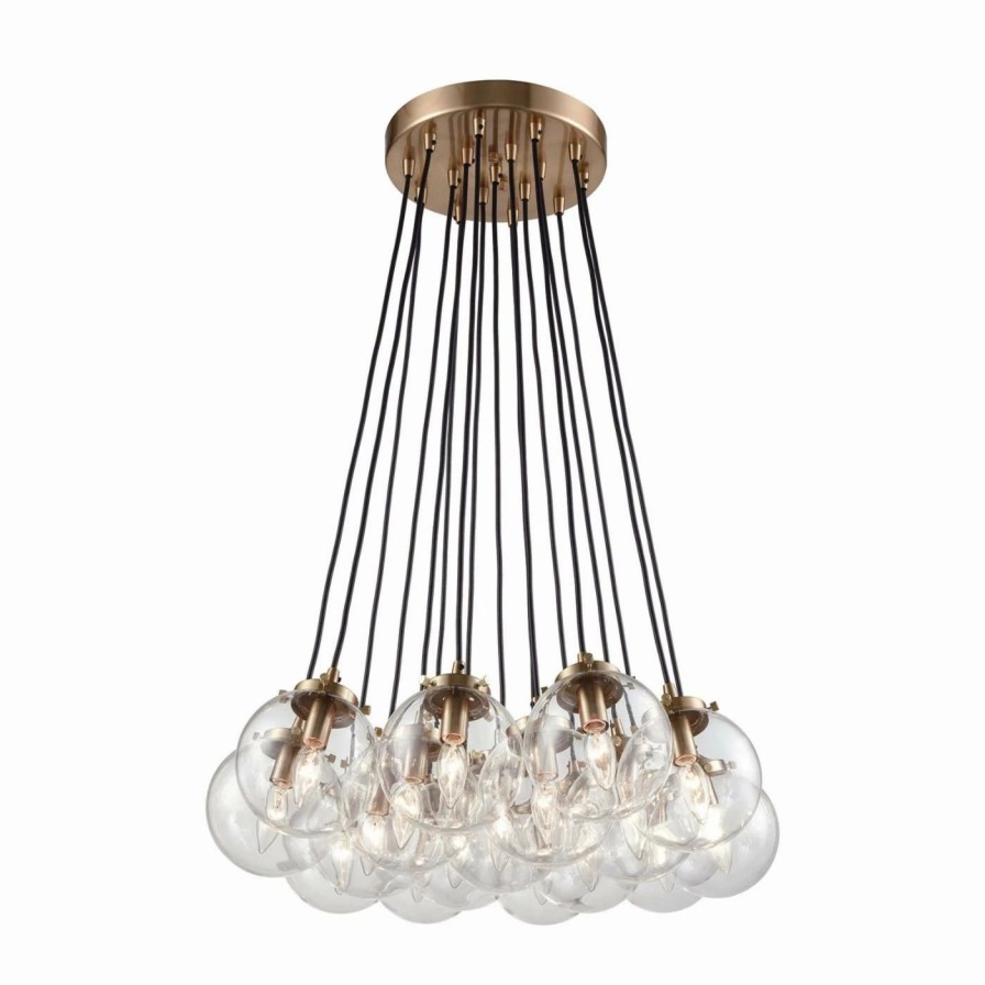 Chandeliers * | Best Pirce Flush Mount Elk Lighting Boudreaux 14466/17 17 Light Chandelier