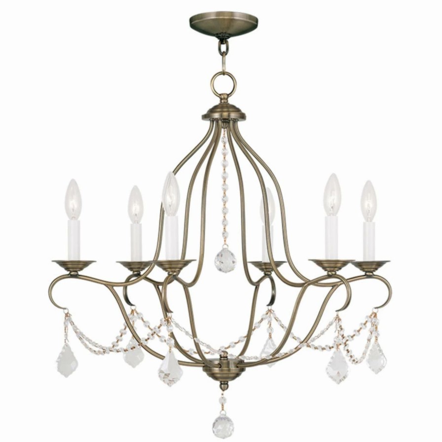 Candle * | Best Sale Livex Lighting Crystal Livex Chesterfield 6426 6-Light Chandelier