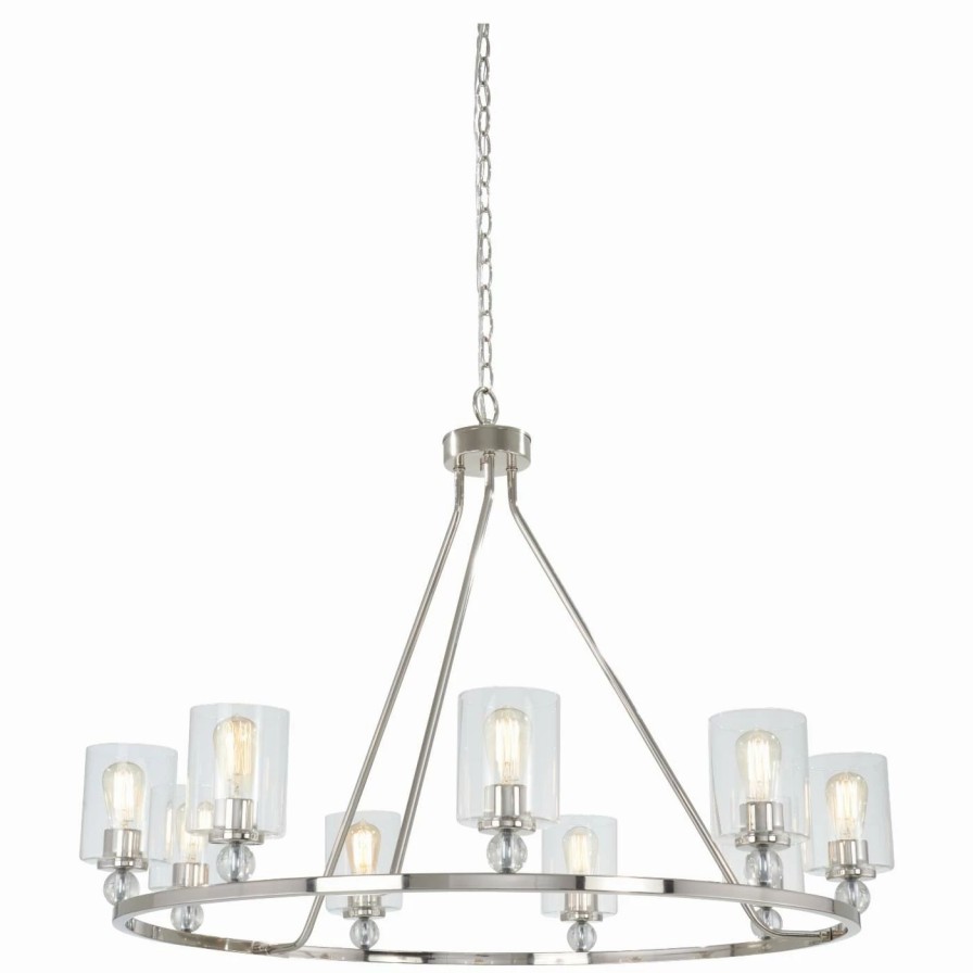 Chandeliers * | Brand New Wagon Wheel Minka Lavery Studio 5 3087-613 9 Light Chandelier