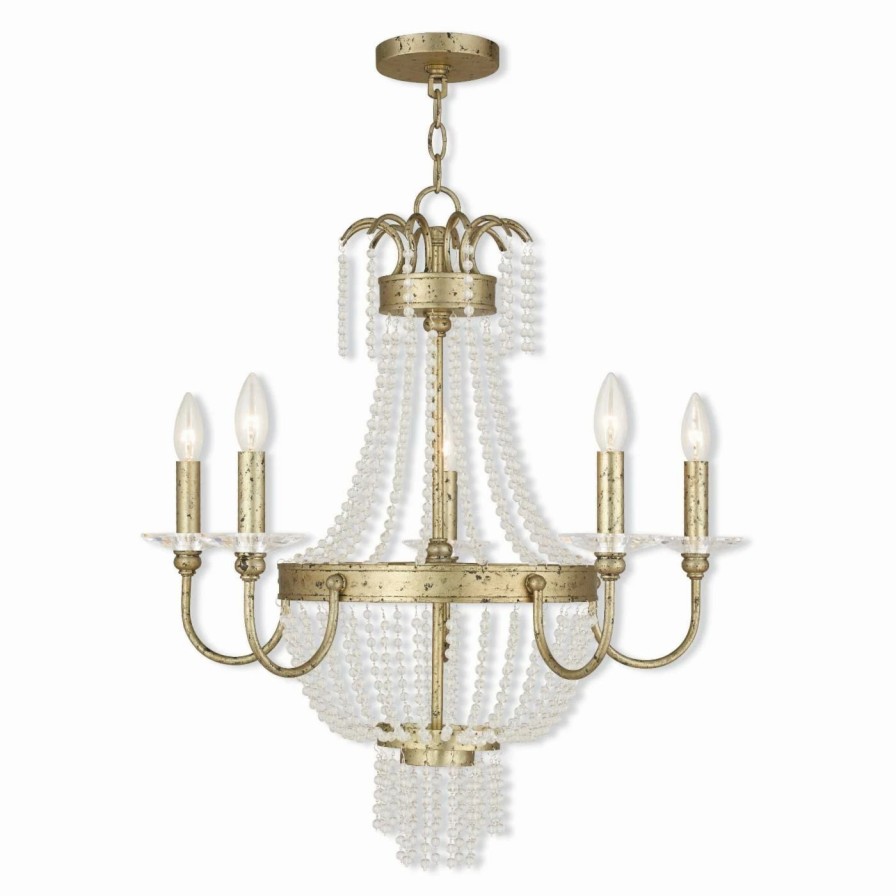 Chandeliers * | Hot Sale Livex Lighting Empire Livex Valentina 51845 5 Light Chandelier