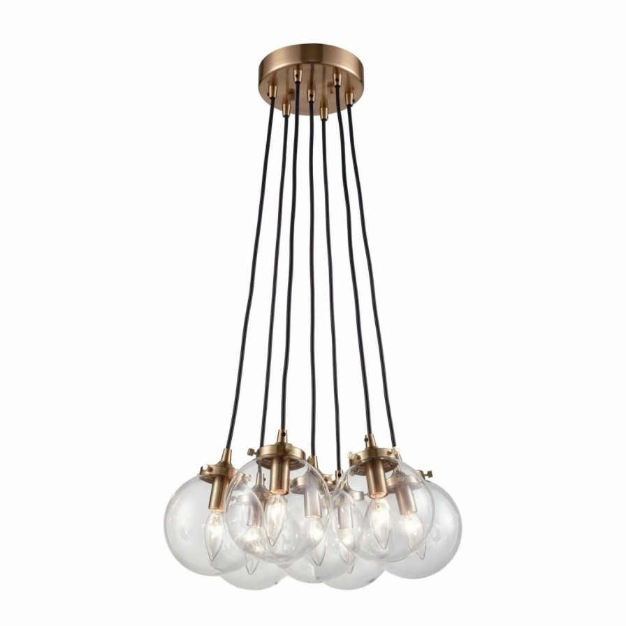 Chandeliers * | Outlet Flush Mount Elk Lighting Boudreaux 14465/7 7 Light Chandelier