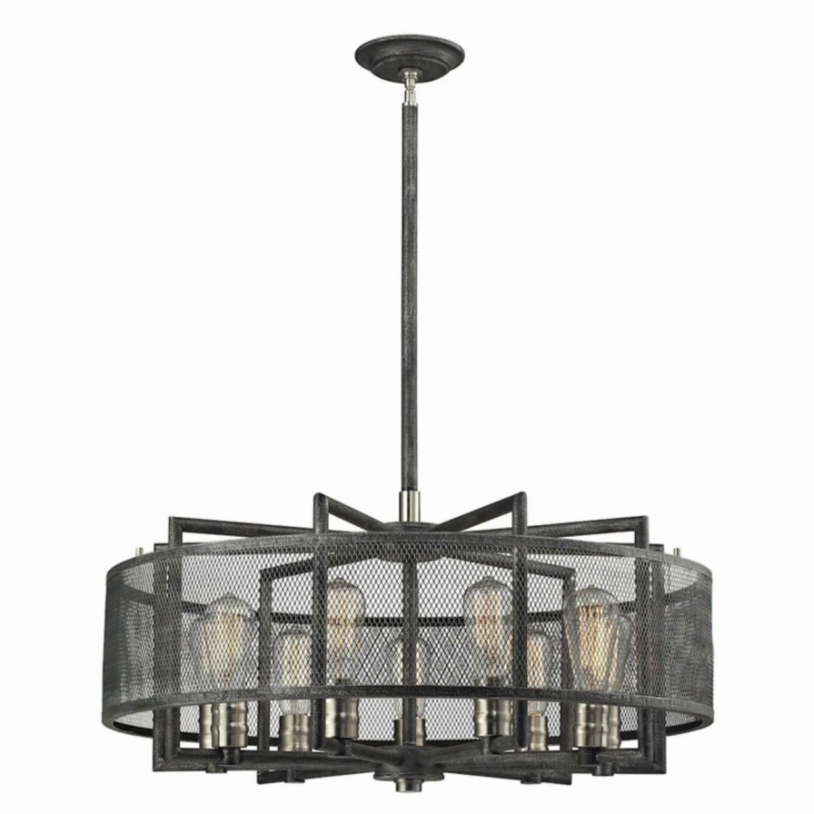 Chandeliers * | Coupon Drum Elk Lighting Slatington 31239/9 Chandelier