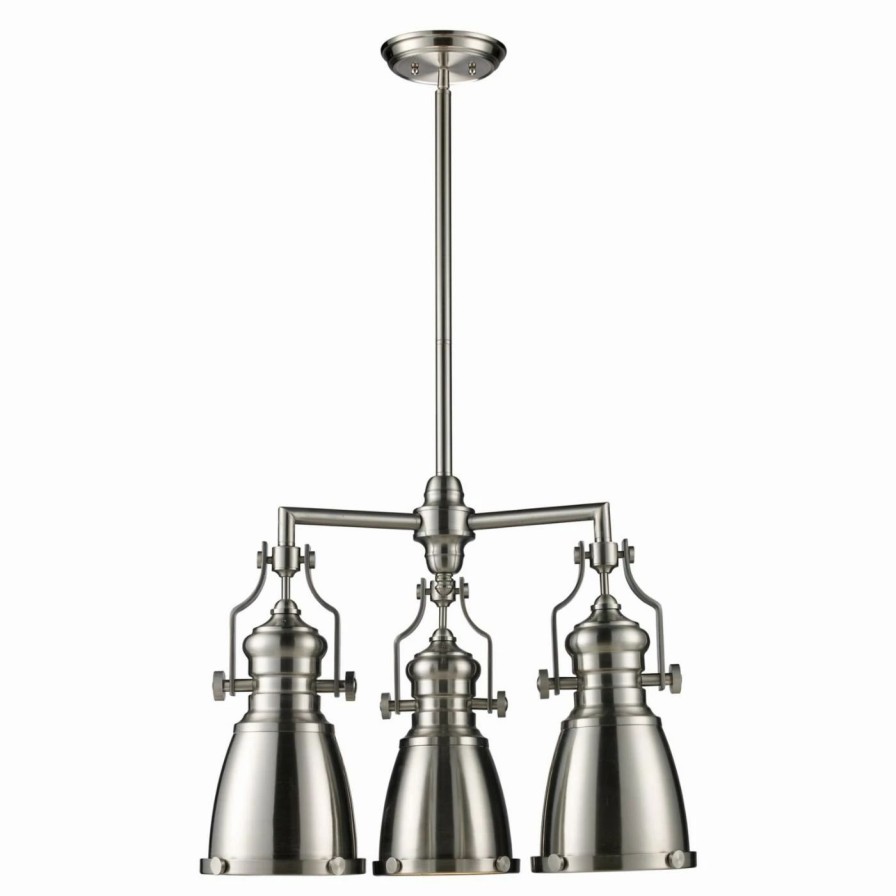 Chandeliers * | Hot Sale Linear Elk Lighting 66120-3 Chadwick Island Light 22W In. Silver