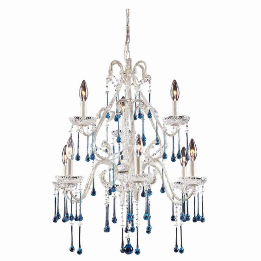 Crystal * | New Crystal Elk Lighting Opulence 4003/6+3 Chandelier