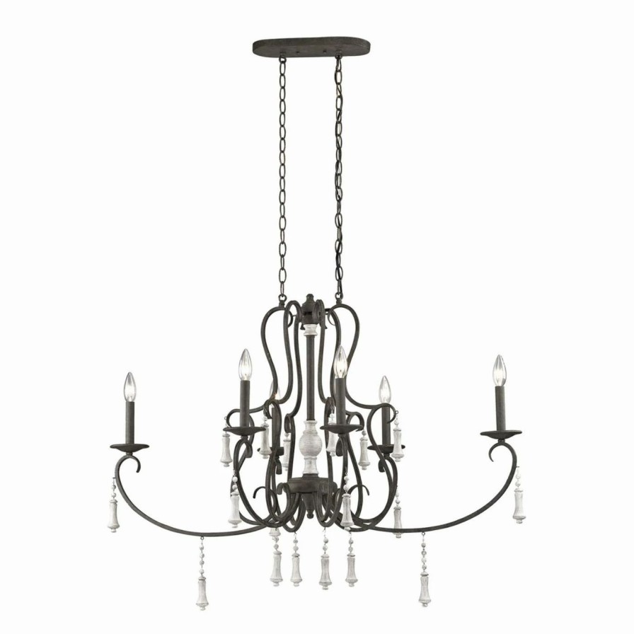 Chandeliers * | Promo Linear Elk Lighting Porto Cristo 52023/6 6 Light Chandelier