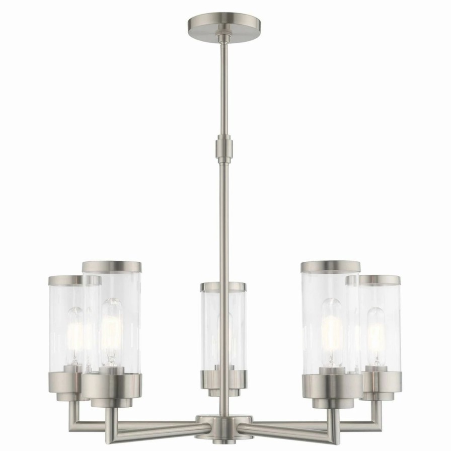 Chandeliers * | Brand New Edison Bulb Livex Lighting Hillcrest 40475-91 Chandelier