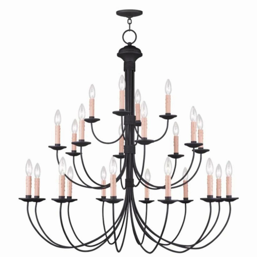 Candle * | Cheapest Livex Lighting Candle Livex Heritage 4537-04 24-Light Chandelier