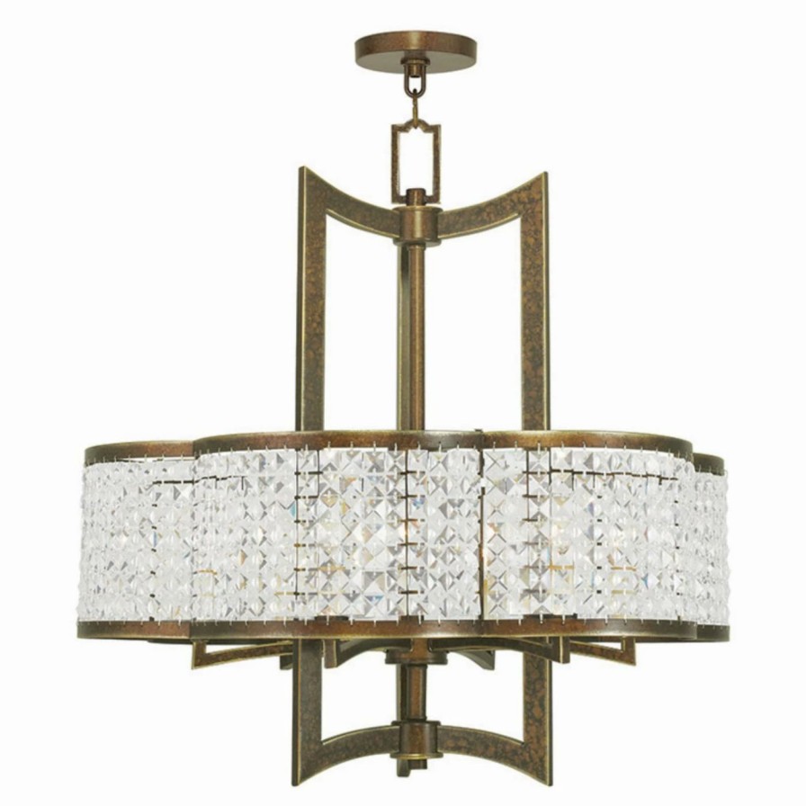 Chandeliers * | Brand New Drum Livex Lighting Grammercy 50576 Chandelier