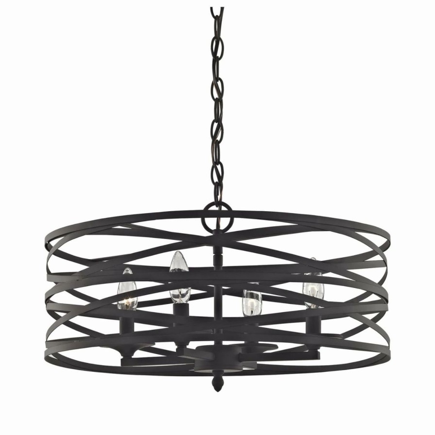 Chandeliers * | Promo Drum Elk Lighting Vorticy 81185/4 4 Light Chandelier