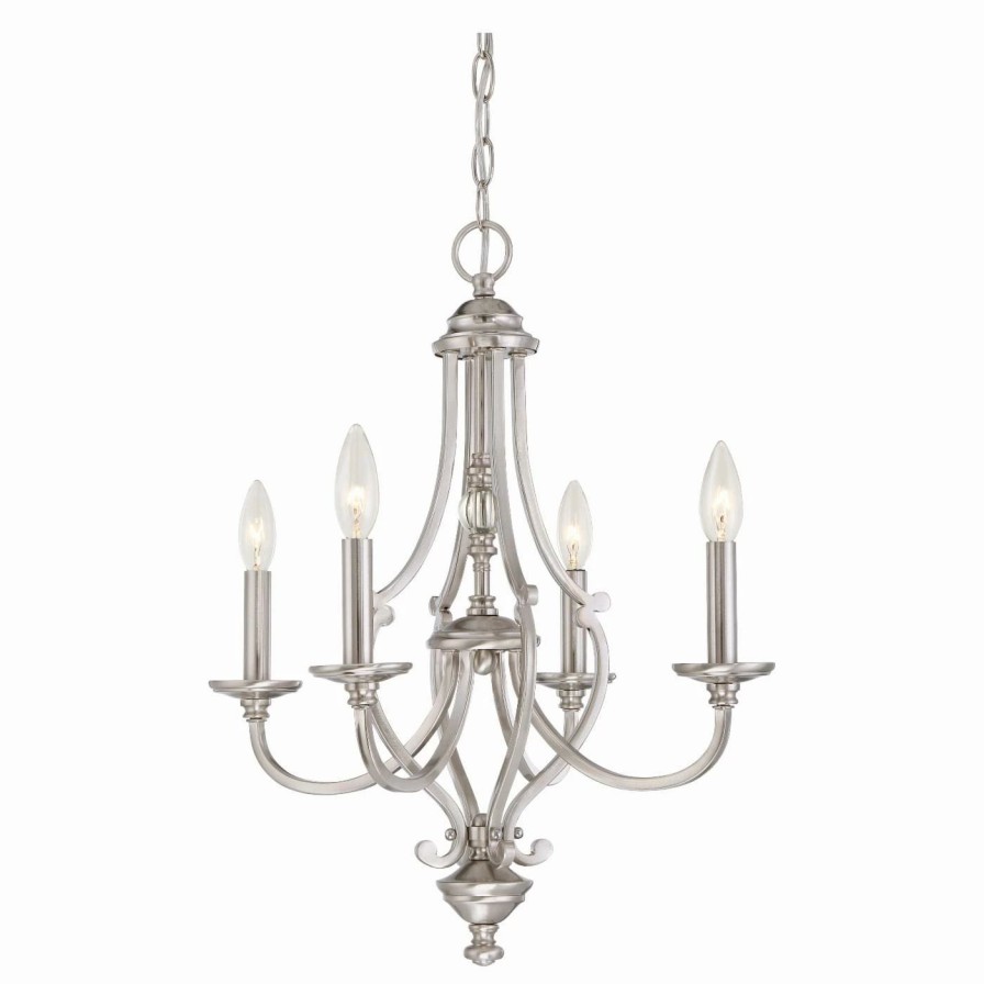 Candle * | Promo Candle Minka Lavery Savannah Row Chandelier Brushed Nickel