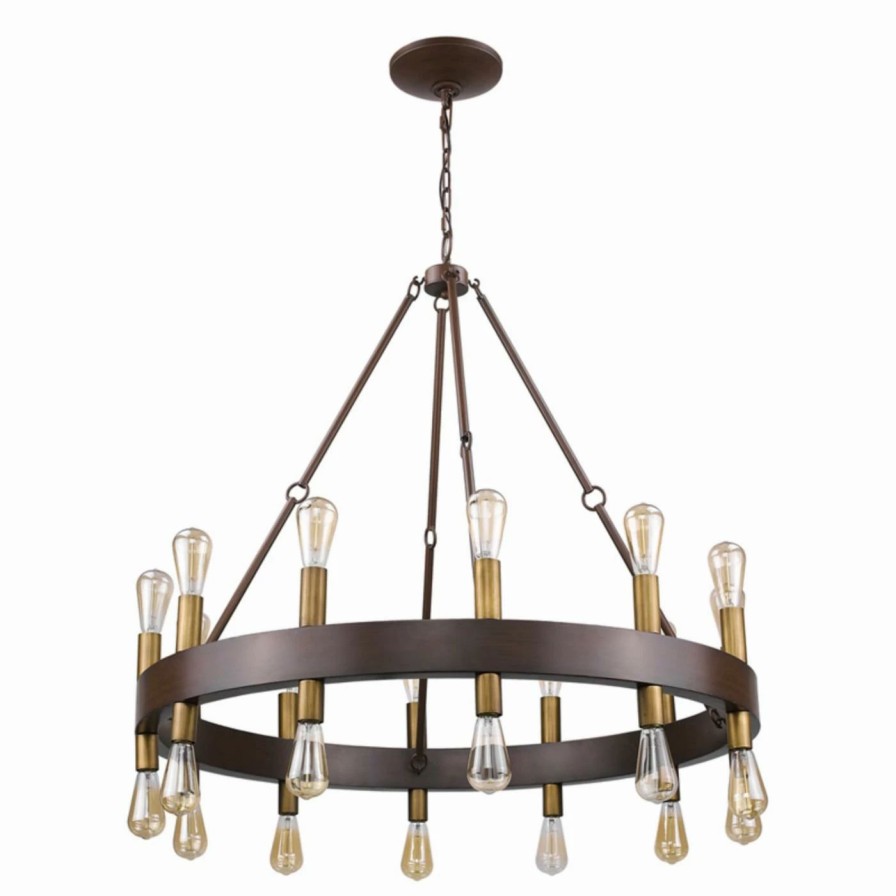 Chandeliers * | Coupon Wagon Wheel Acclaim Lighting Inc Cumberland In11386W Chandelier