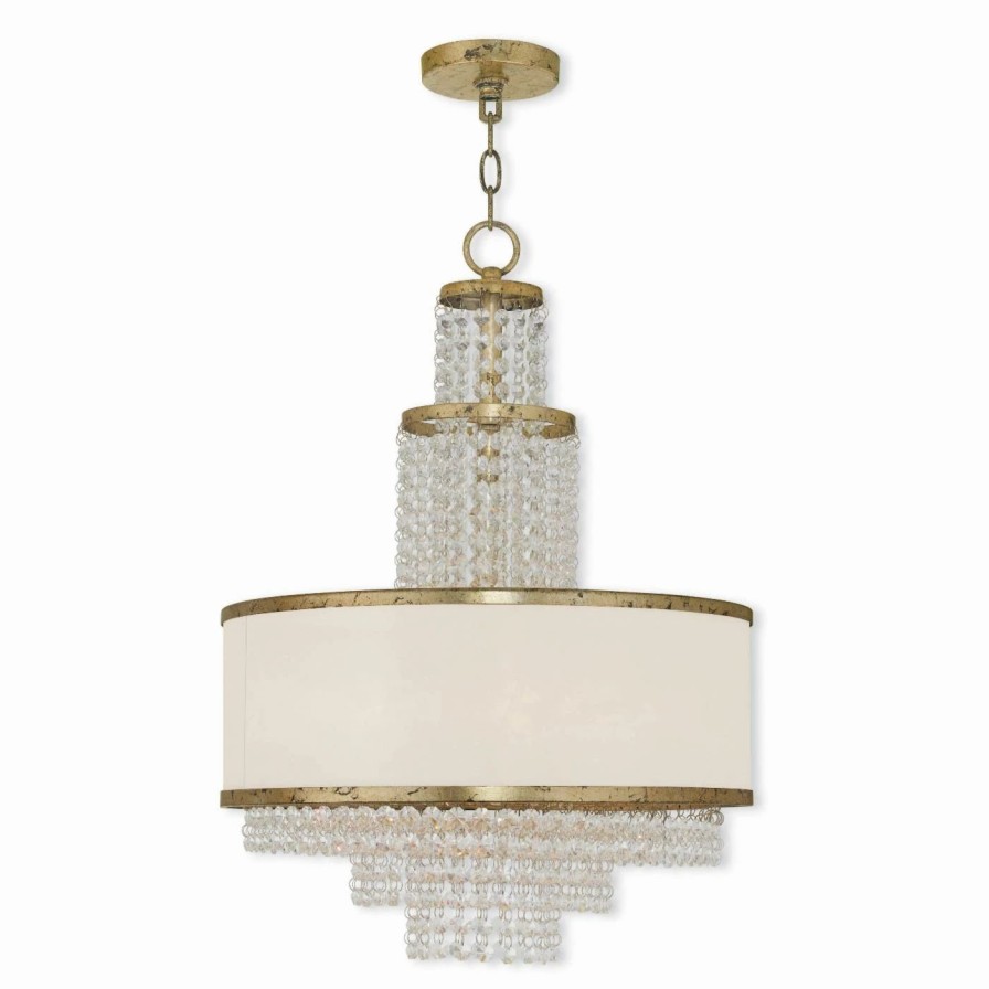 Chandeliers * | Best Deal Livex Lighting Drum Livex Prescott 50785 5 Light Chandelier