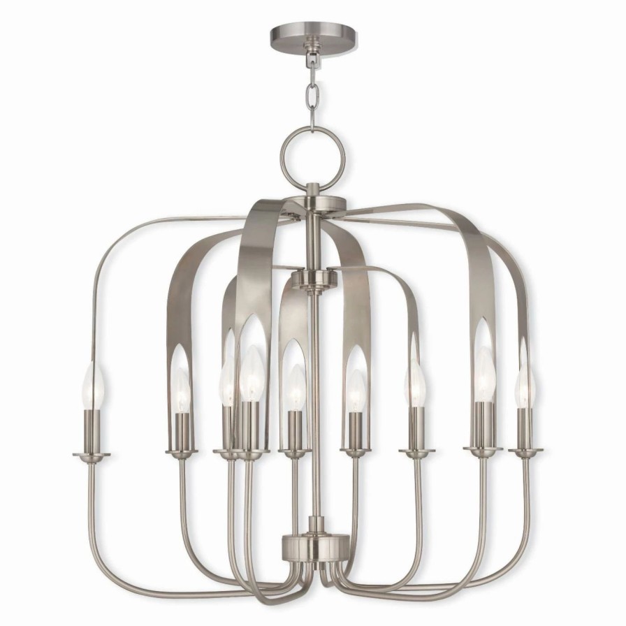 Candle * | Brand New Livex Lighting Candle Livex Addison 51938 9 Light Chandelier