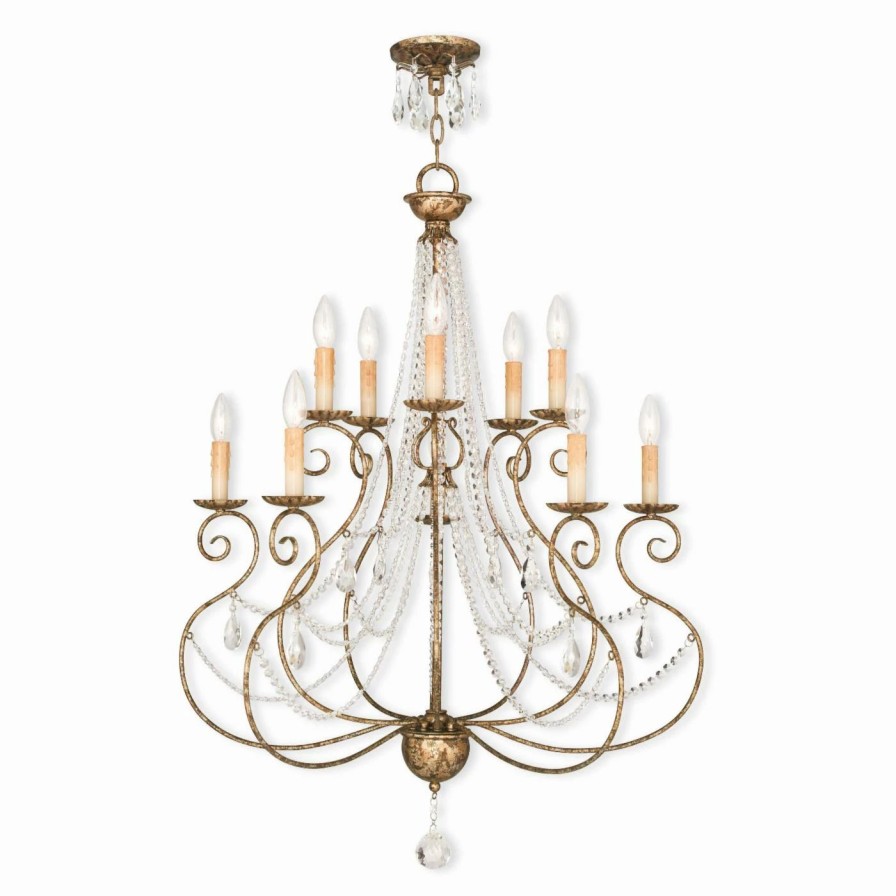 Candle * | Flash Sale Livex Lighting Candle Livex Isabella 51909 10 Light Chandelier