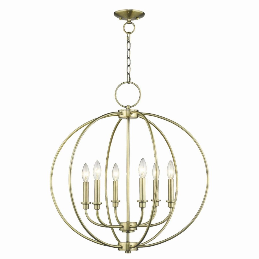 Chandeliers * | Wholesale Livex Lighting Globe Livex Milania 4666 6-Light Chandelier