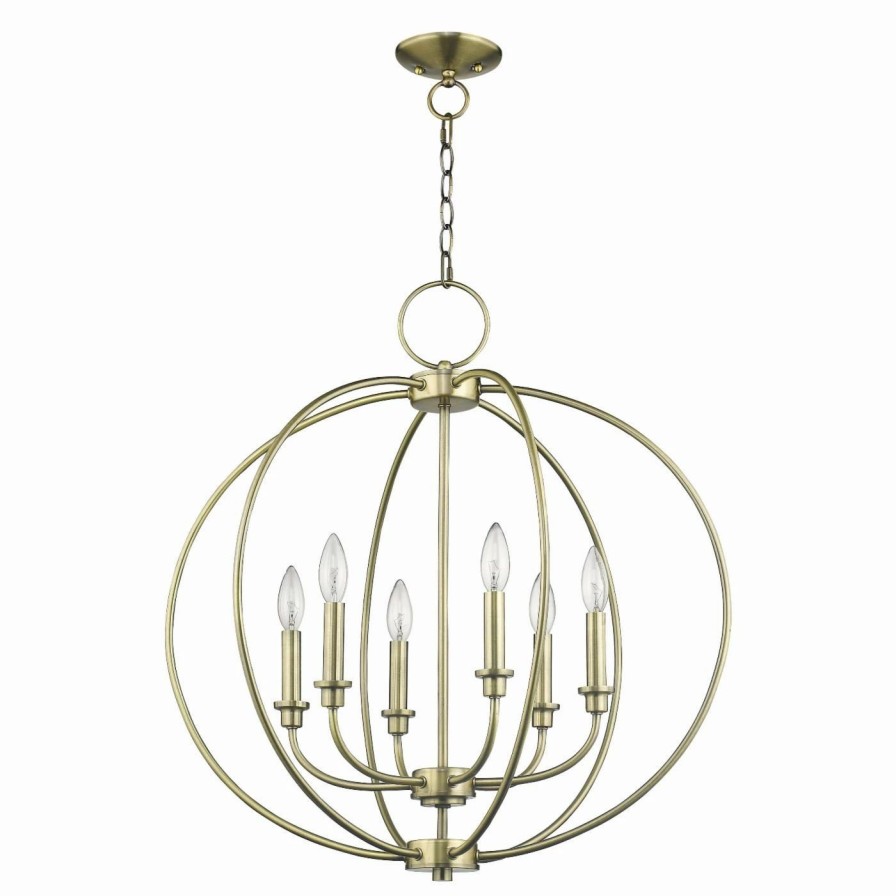 Chandeliers * | Wholesale Livex Lighting Globe Livex Milania 4666 6-Light Chandelier