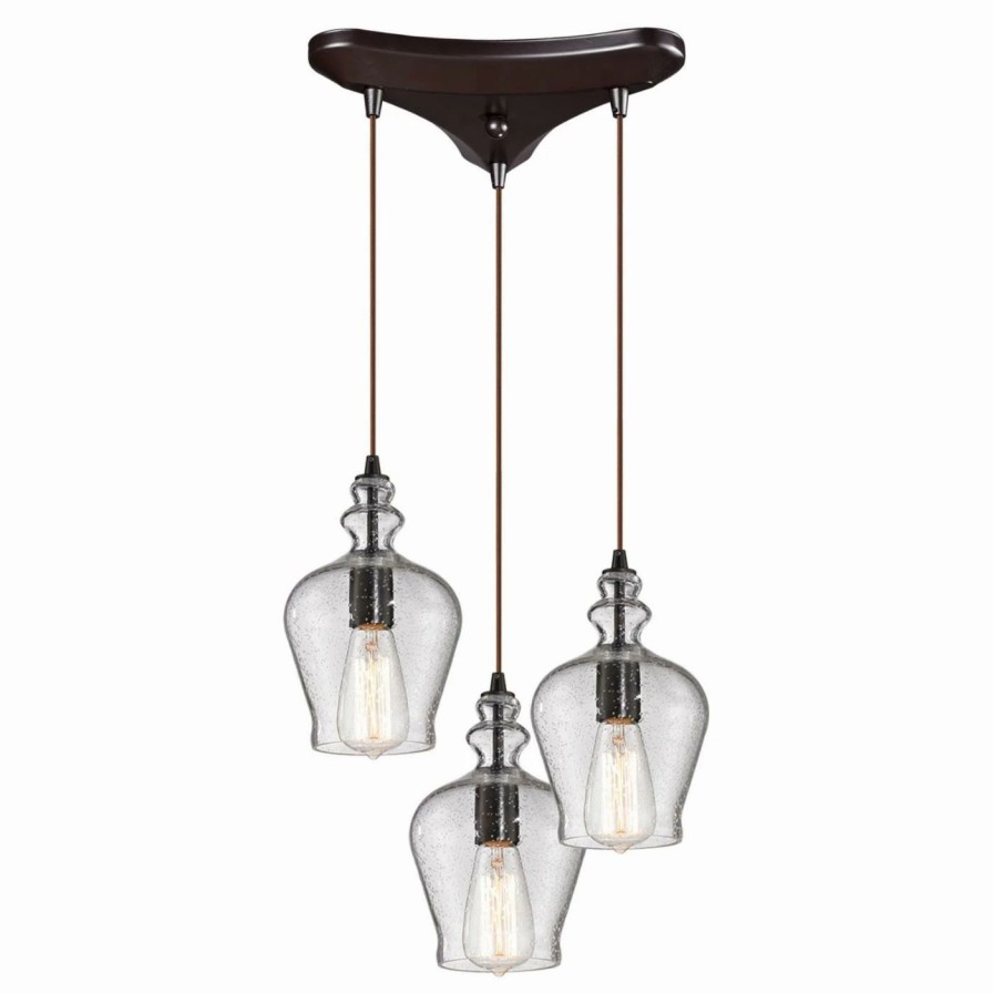 Chandeliers * | Coupon Flush Mount Elk Lighting Menlow Park 60066-3 Chandelier