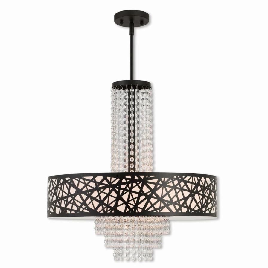 Chandeliers * | Promo Drum Livex Lighting Allendale 5-Light Pendant Chandelier