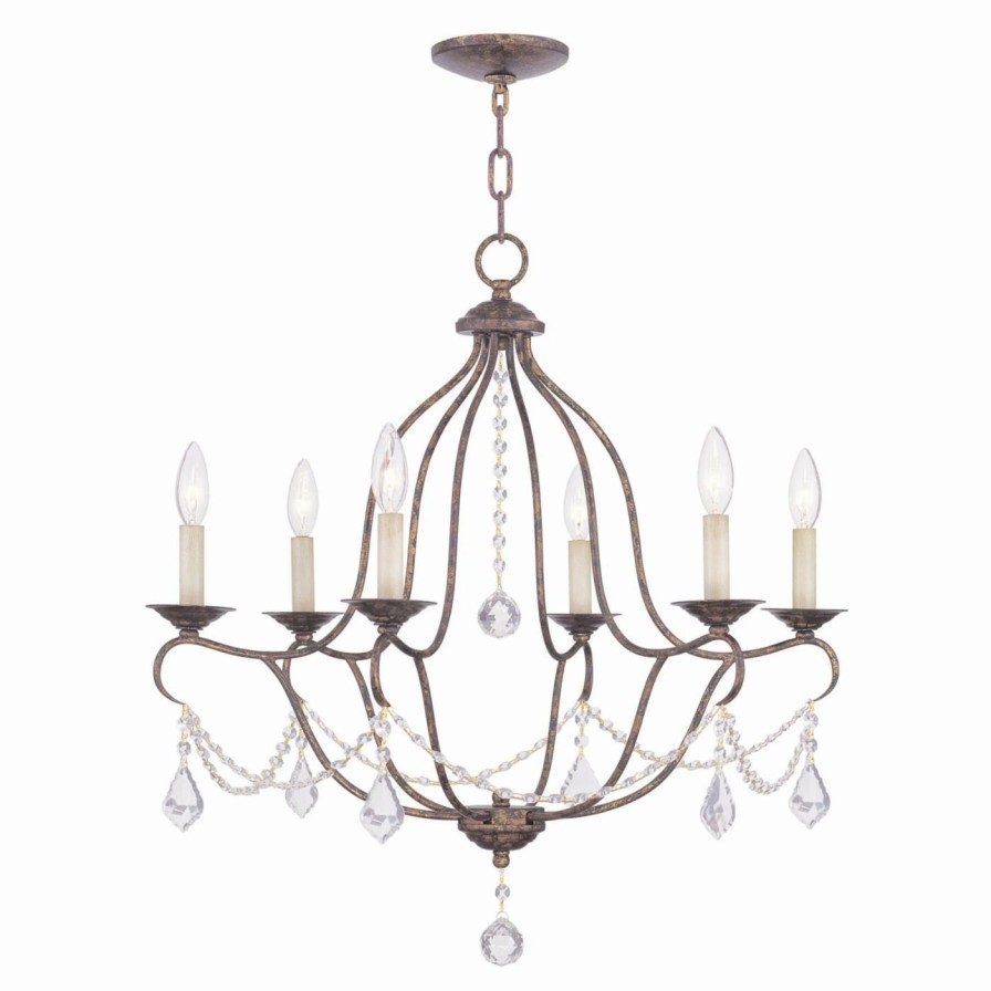 Candle * | Cheap Livex Lighting Candle Livex Chesterfield 6426-71 Chandelier 25W In. Venetian Golden Bronze