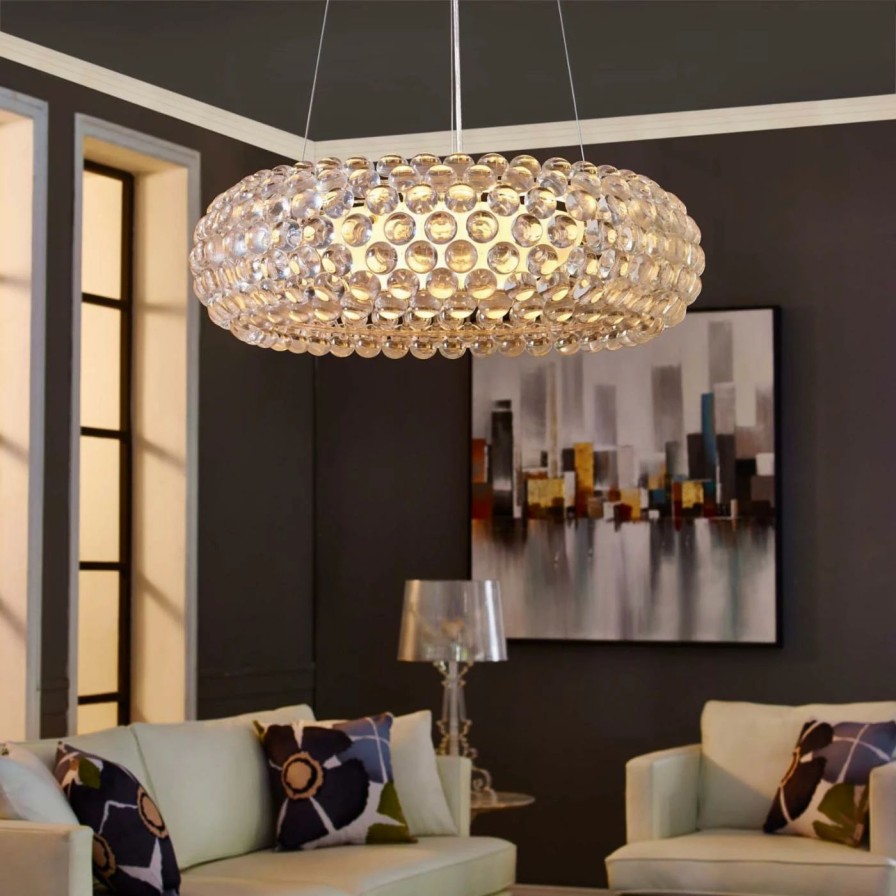 Chandeliers * | Top 10 Drum Modway Halo Pendant Chandelier