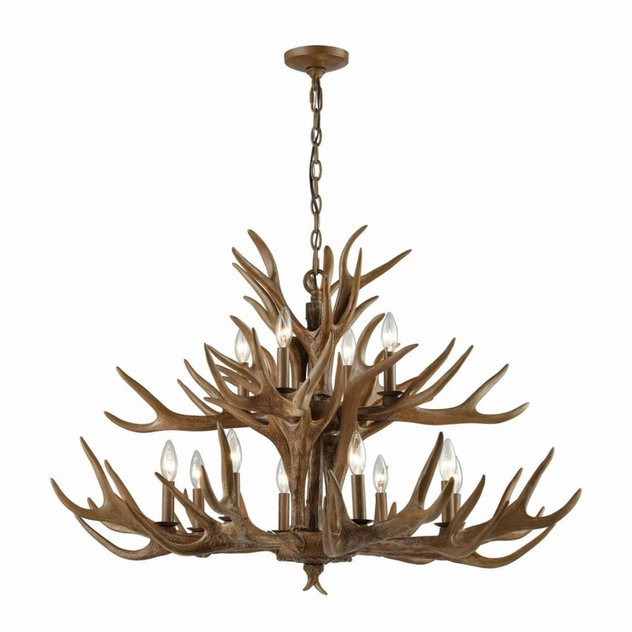 Chandeliers * | Deals Candle Elk Lighting Elk 16317/8+4 12 Light Chandelier