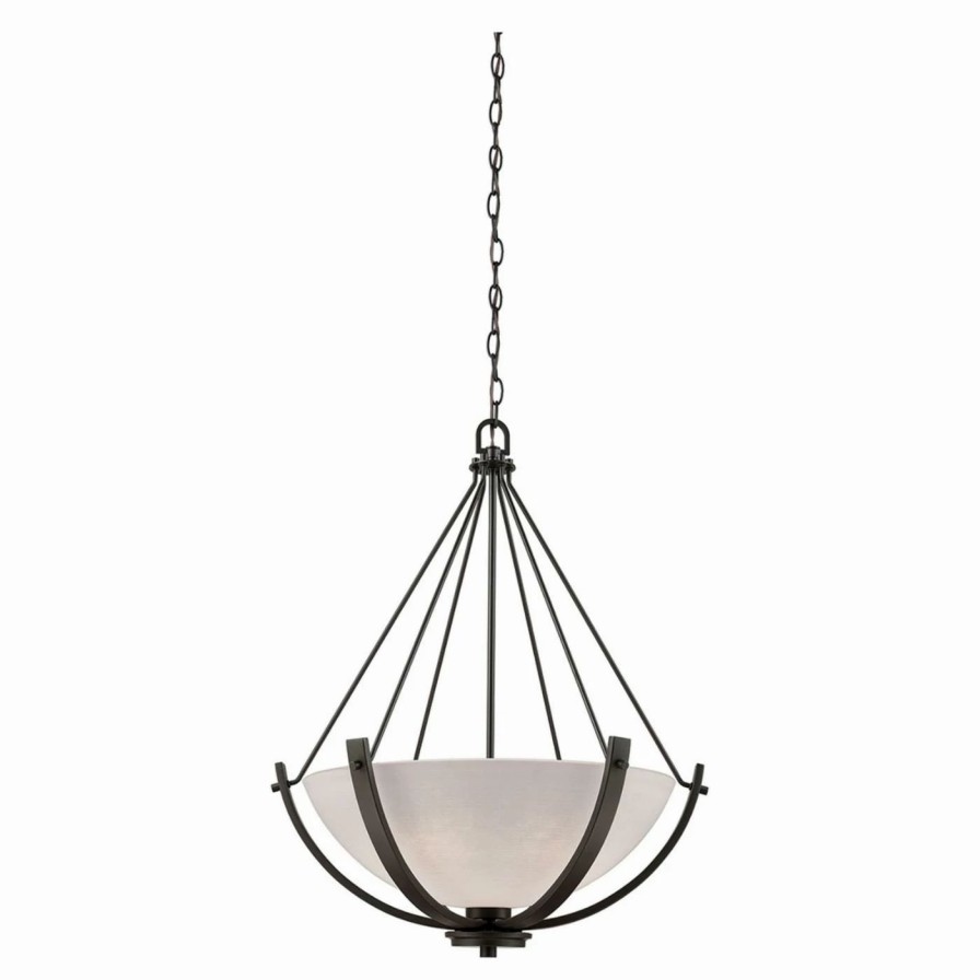 Chandeliers * | Buy Bowl Thomas Lighting Casual Mission Cn17034 Chandelier