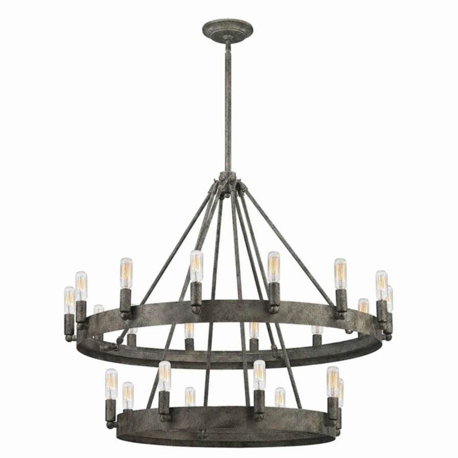 Chandeliers * | New Wagon Wheel Elk Lighting Lewisburg 31823 Chandelier