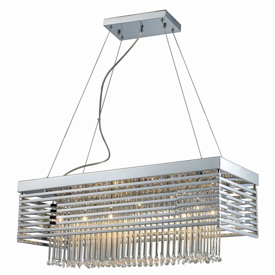 Chandeliers * | Hot Sale Linear Elk Lighting Cortina Chandelier 30020/12 30W In.