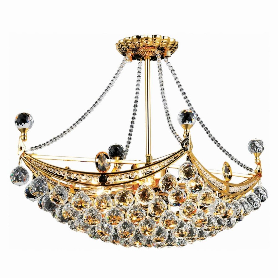 Chandeliers * | Promo Bowl Elegant Lighting Corona 9800 Chandelier