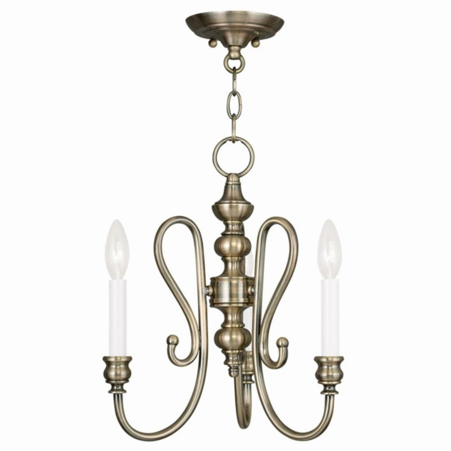 Chandeliers * | Top 10 Livex Lighting Livex Caldwell 5163 3-Light Mini Chandelier