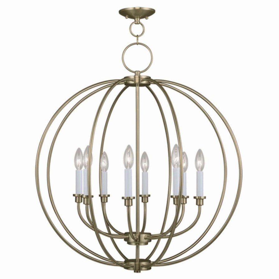 Chandeliers * | Wholesale Livex Lighting Globe Livex Milania 4668 8-Light Chandelier