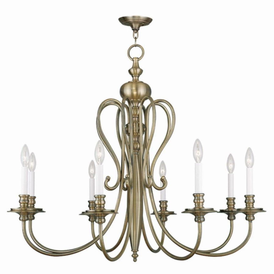 Candle * | Cheapest Livex Lighting Candle Livex Caldwell 5168 8-Light Chandelier