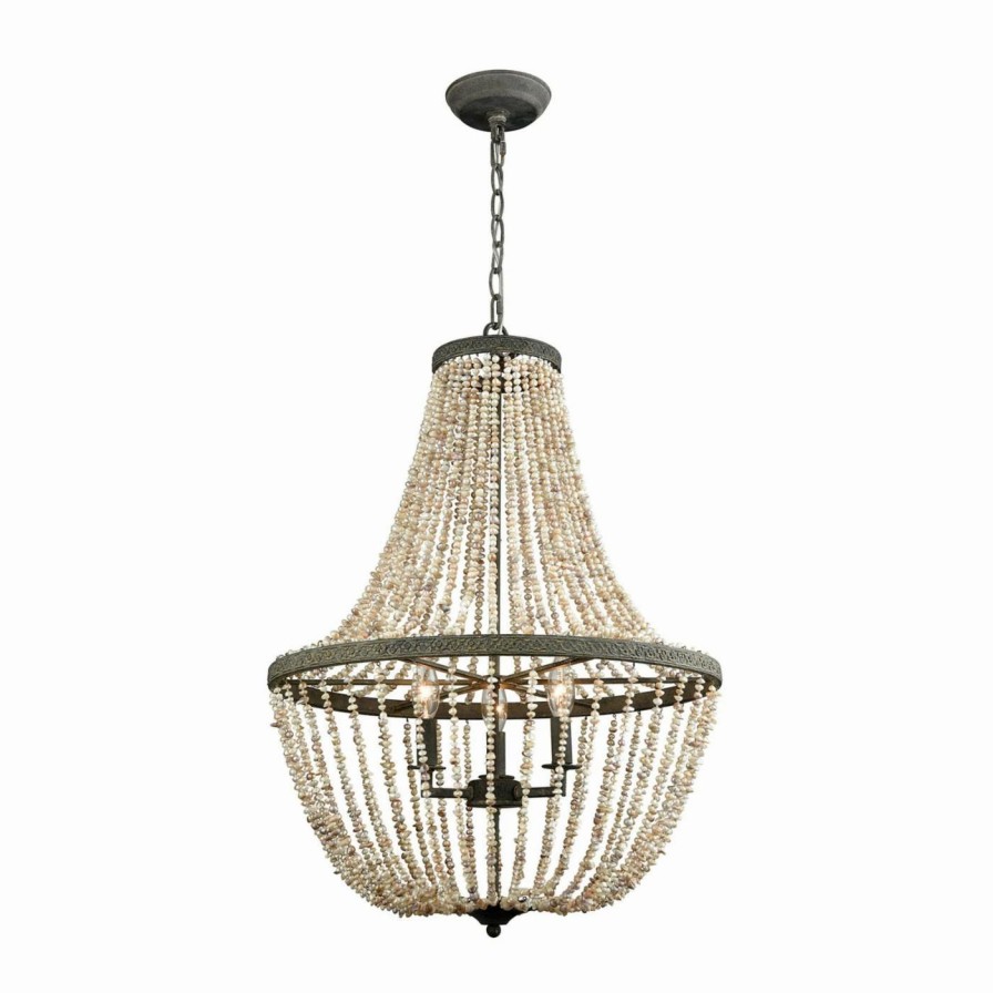 Chandeliers * | Outlet Dimond Lighting Empire Elk Lighting Cote Des Basques Pearl D3307 Chandelier