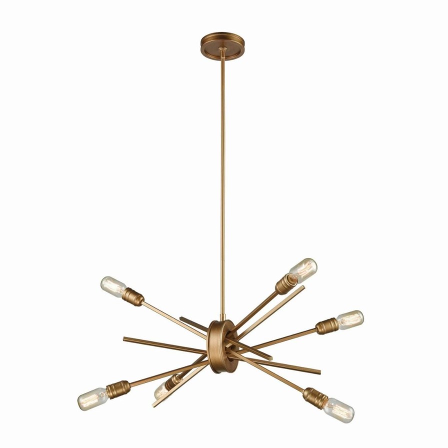 Chandeliers * | New Sputnik Elk Lighting Xenia 66974/6 6 Light Chandelier