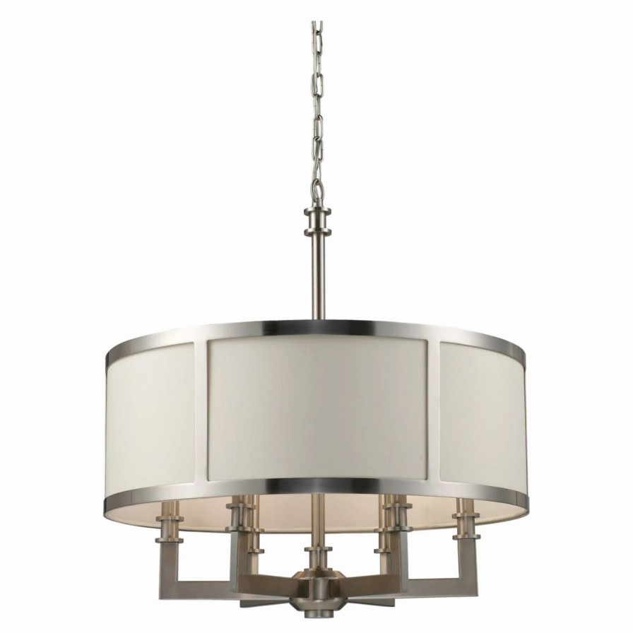 Chandeliers * | Best Reviews Of Drum Elk Lighting Seven Springs Chandelier 20154/6 22W In.