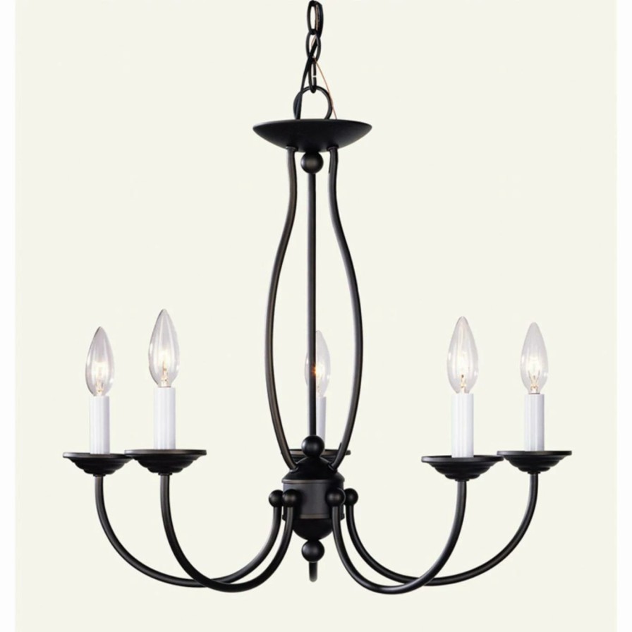 Candle * | Best Pirce Livex Lighting Candle Livex Home Basics 4155 Chandelier 23W In.