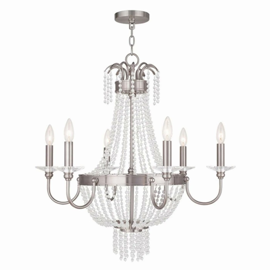 Chandeliers * | Best Sale Livex Lighting Empire Livex Valentina 51846 6 Light Chandelier