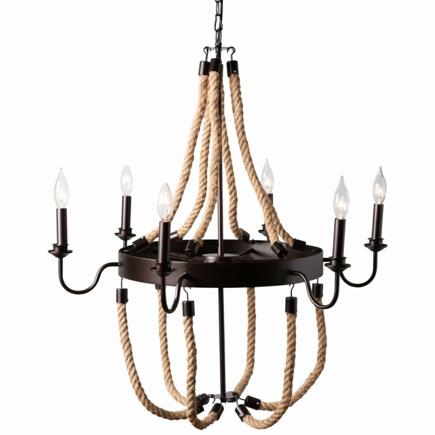 Candle * | Wholesale Candle Baxton Studio Cassia Even1015 6 Light Chandelier