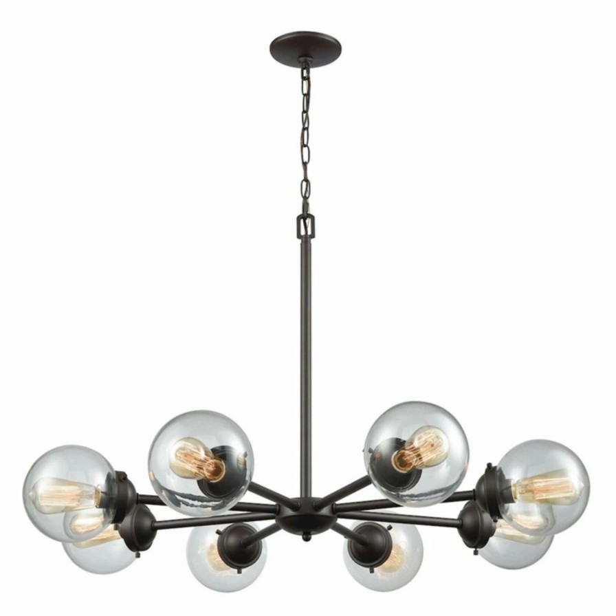 Chandeliers * | Cheap Edison Bulb Thomas Lighting Beckett 8 Light Chandelier